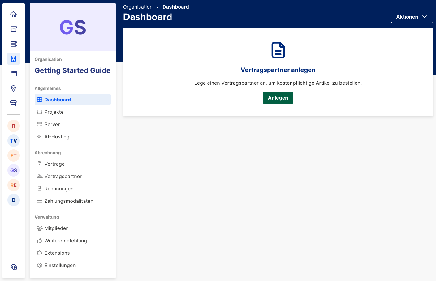 Vertragspartner hinzufügen